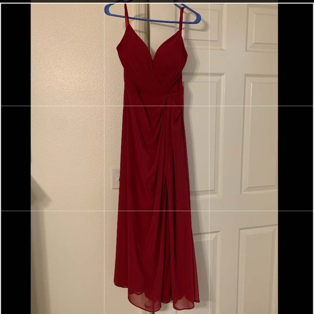 Morilee Madeline Gardner Long Bridesmaids Dress, Color: Maroon Red, Size: 2